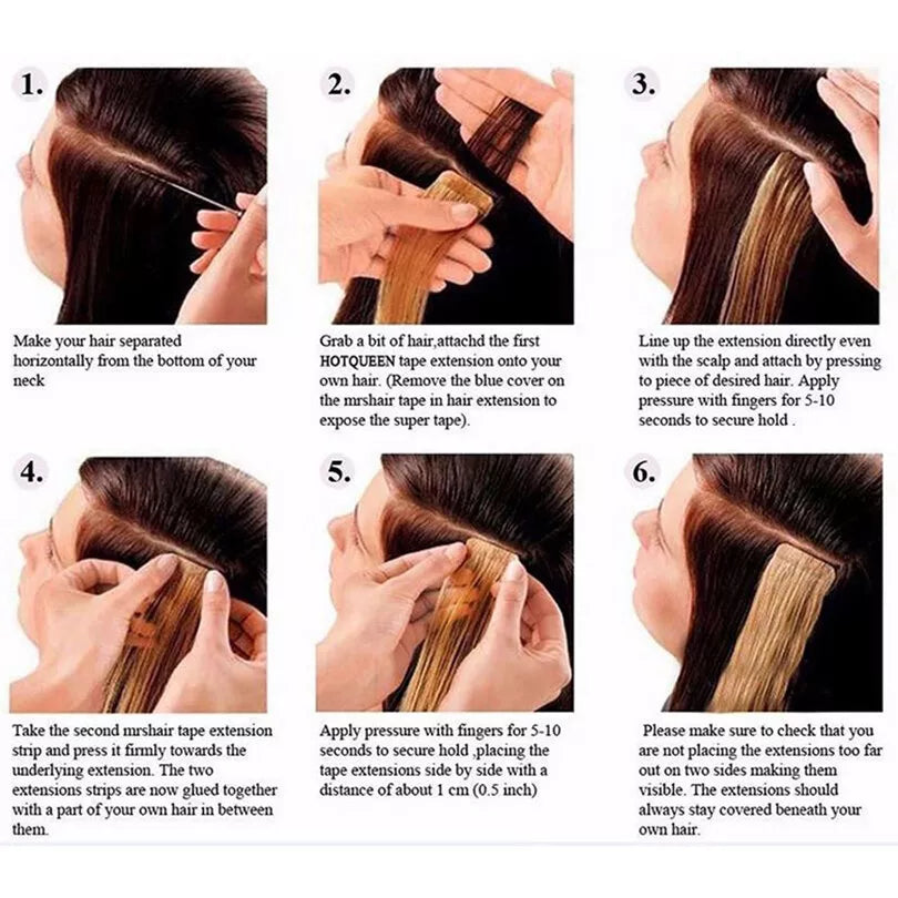 Straight Raw Tape-In Extensions