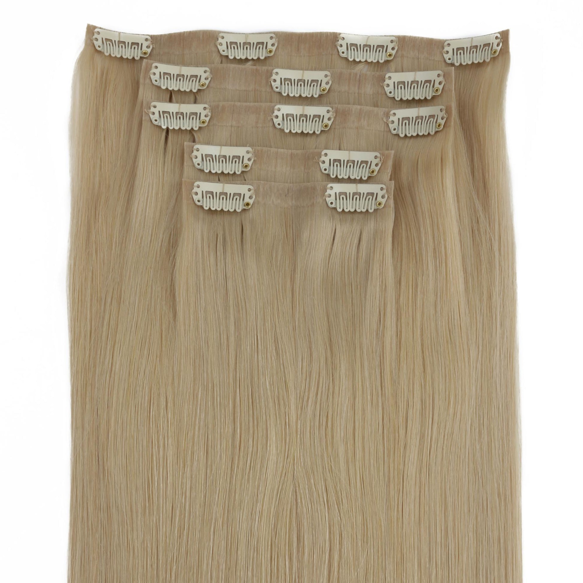 Warm Honey Blonde Seamless Clip-ins